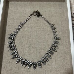 Stella & Dot Silver Spike Necklace